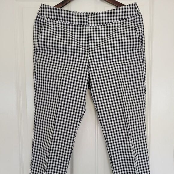 Donna RICCO CHECKERED ANKLE/CROPPED PANTS SIZE 8 - Picture 1 of 12